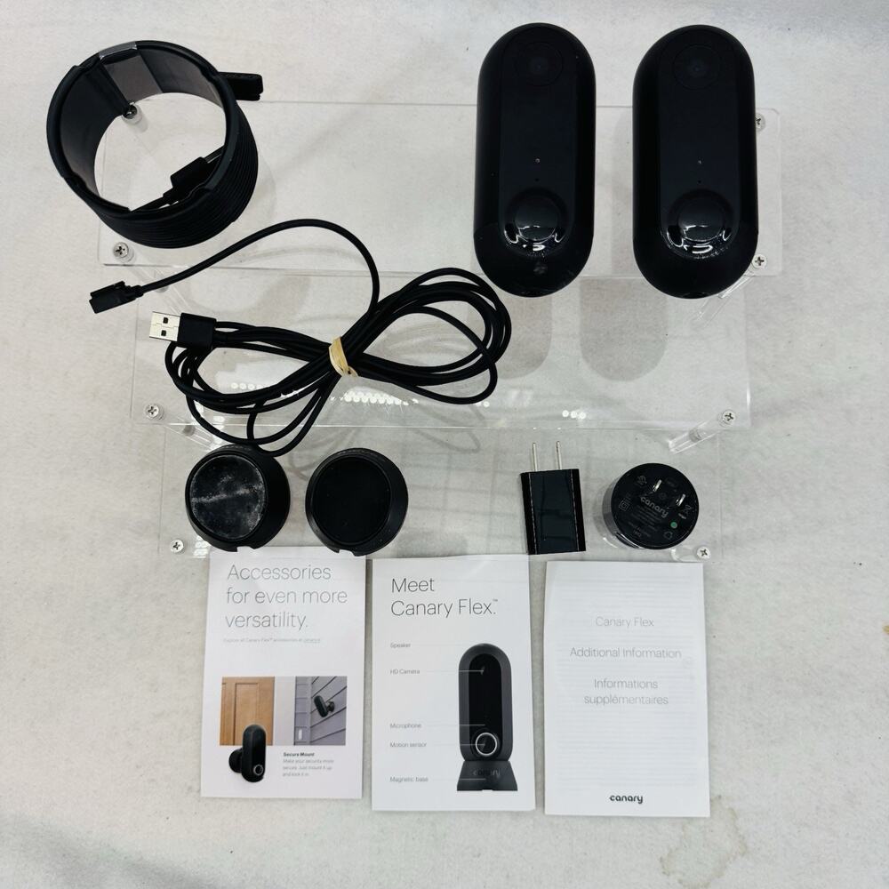 Lot of 2 Canary Flex Indoor/Outdoor Home Security Cameras
